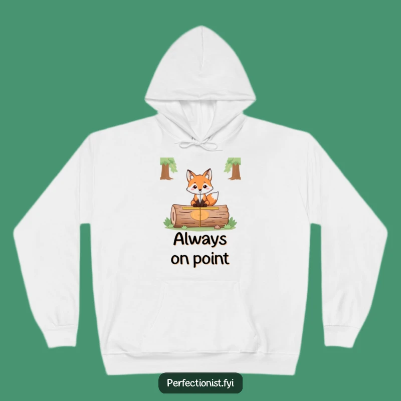 Funny Fox Measuring Hoodie: Stay Cozy with the Precise Surveyor - A Smart Funny Gift