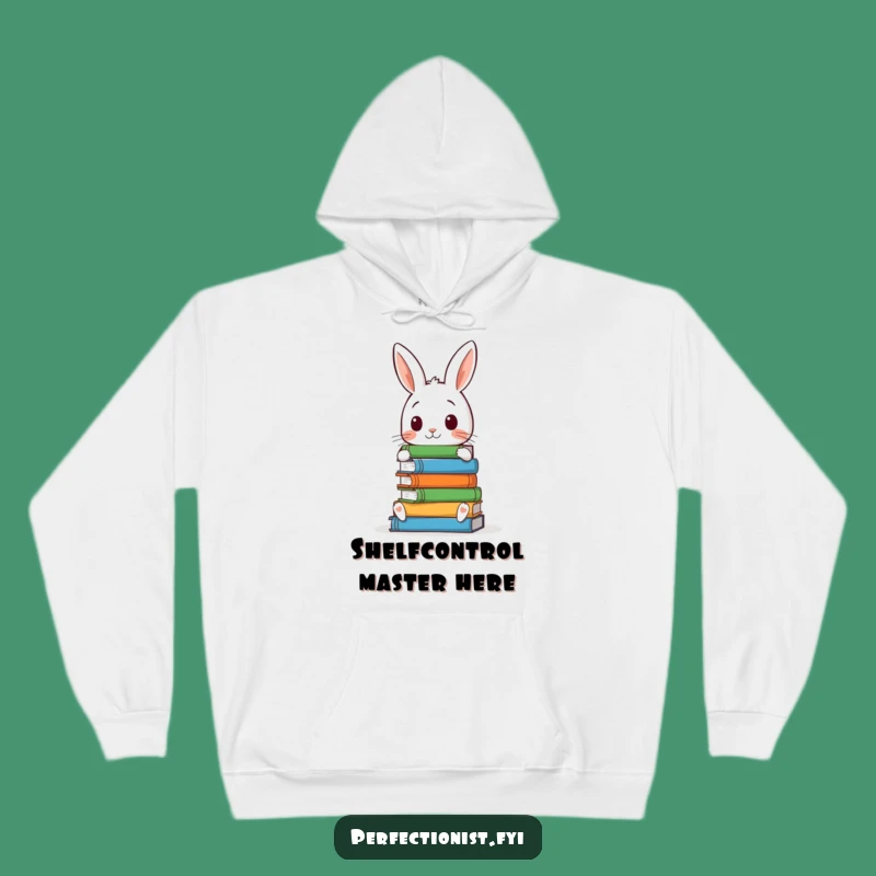 Cozy Funny Rabbit Book Stack Hoodie: A Warm Gift for Readers