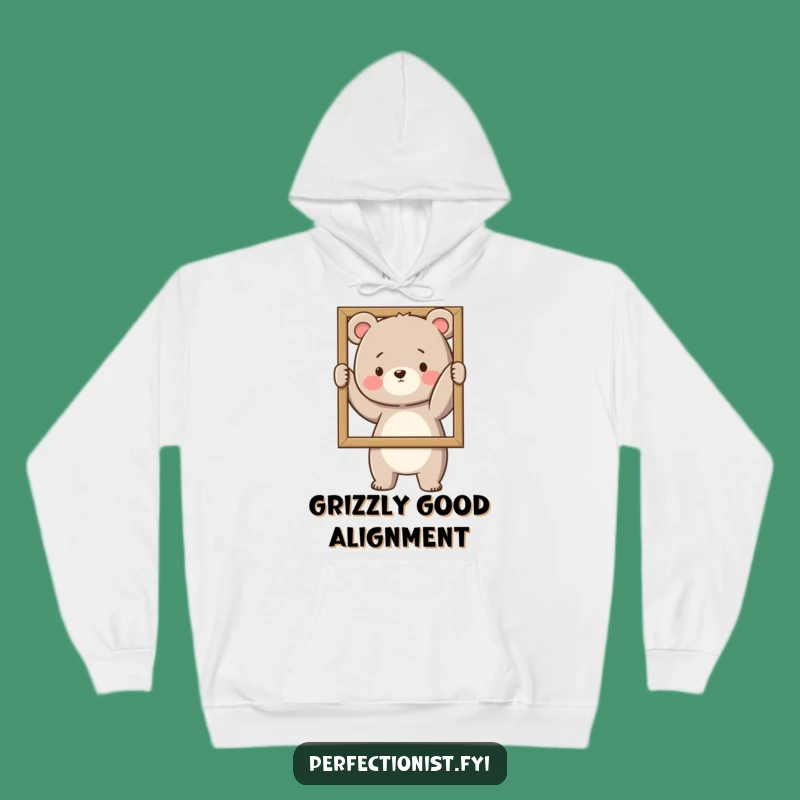 Funny Bear Straightening Hoodie: Cozy Precision & Humor, The Ultimate Funny Gift