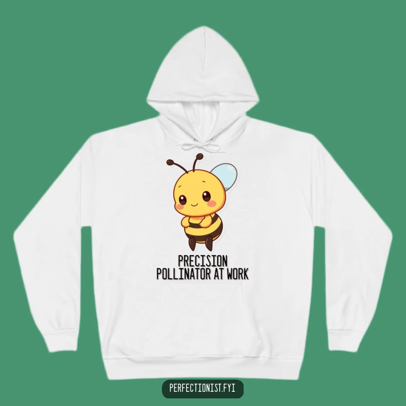 Funny Precise Bee Hoodie, Cozy Nectar Alignment Sweatshirt, Hilarious Gift for Detail Freaks