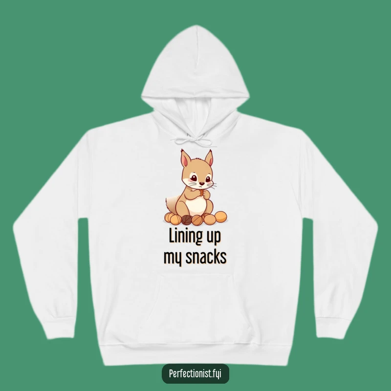Funny Squirrel Nut Hoodie: Stay prepared with a precise squirrel and its nuts, a perfect funny gift.