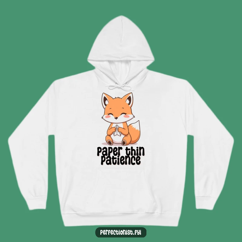 Cozy Funny Kawaii Fox Hoodie: Origami Fox Folding Paper, Warm Funny Gift
