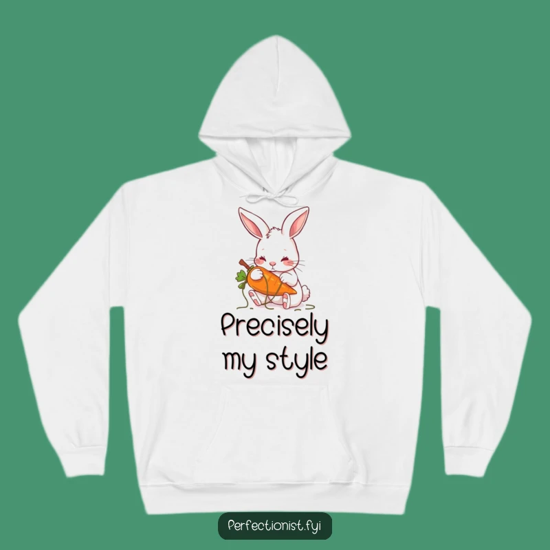 Cozy Funny Rabbit Carrot Detailing Hoodie, Detail-Oriented Gift