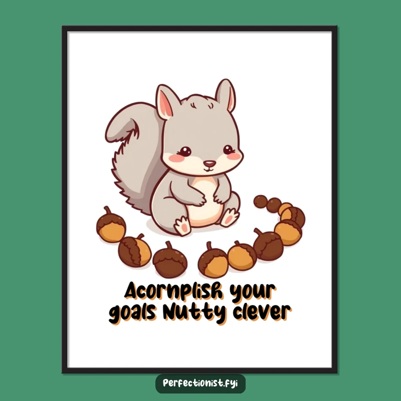 Free Printable Wall Art: Careful Squirrel - Organized Nature Decor