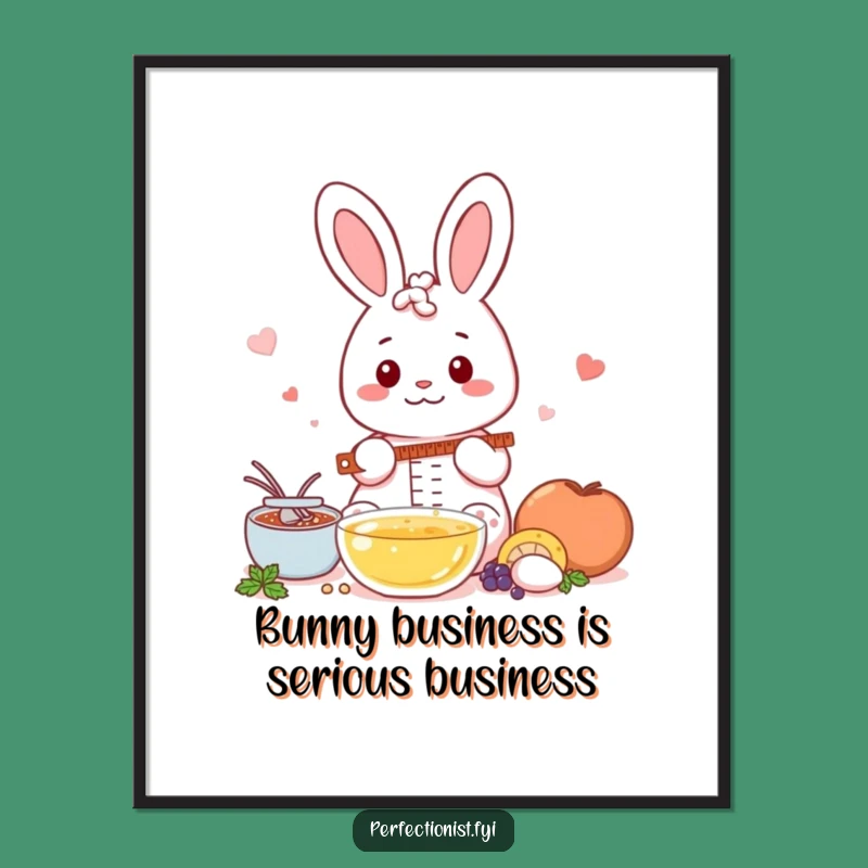 Funny Free Printable Wall Art: Kawaii Rabbit Measures with Precise Decor!