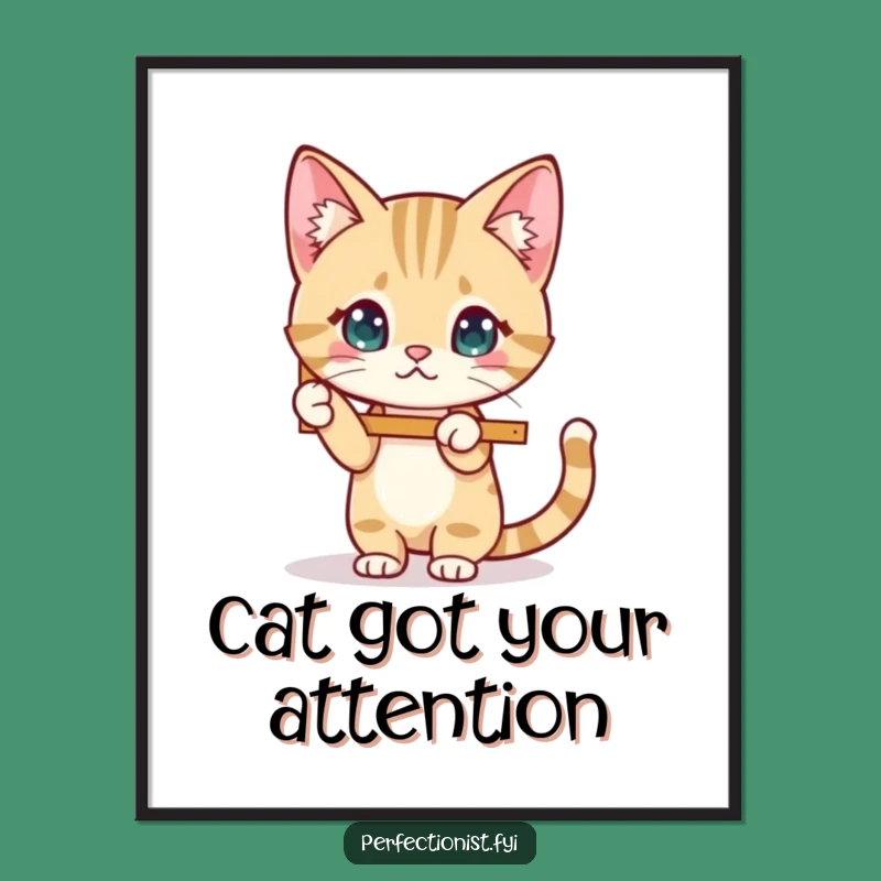 Funny Free Printable Wall Art: Cat Frame Fix - Downloadable Art Gift