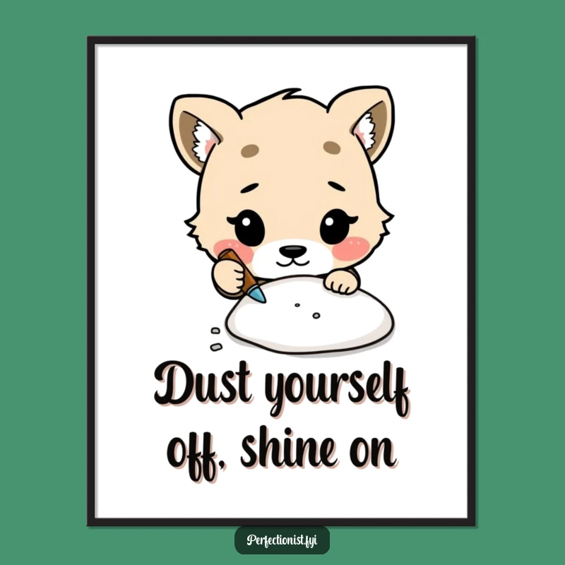 Quirky Free Printable Wall Art: Meticulous Animal Cleaner - Unique Downloadable Decor