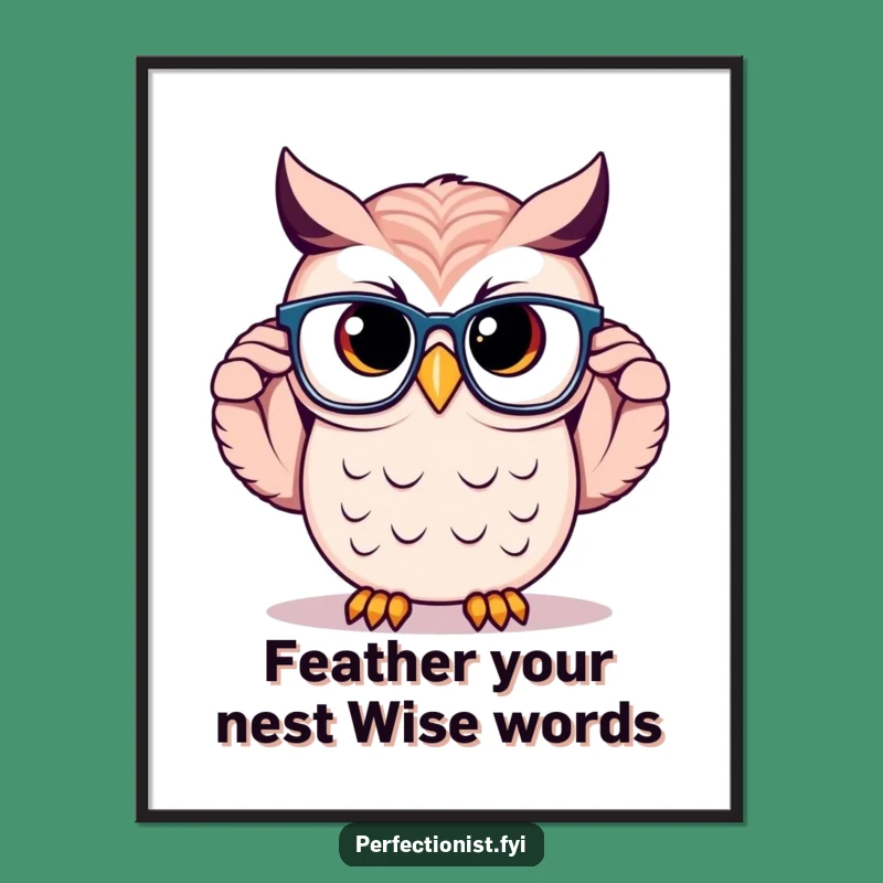 Free Printable Wall Art: Proud Owl - Wise & Witty Decor