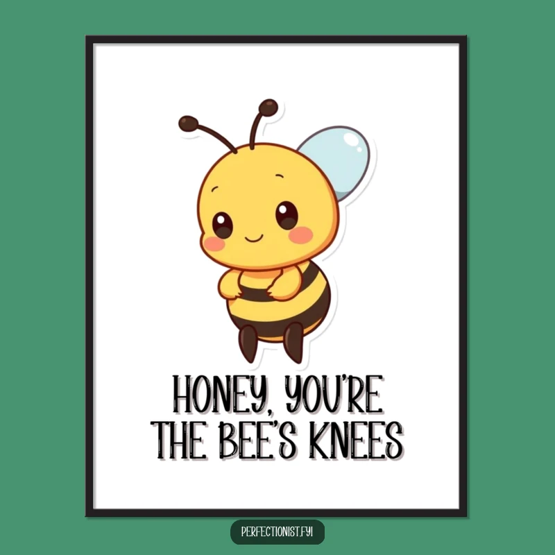 Funny Free Printable Bee Wall Art - Precision Nectar Alignment Downloadable Decor