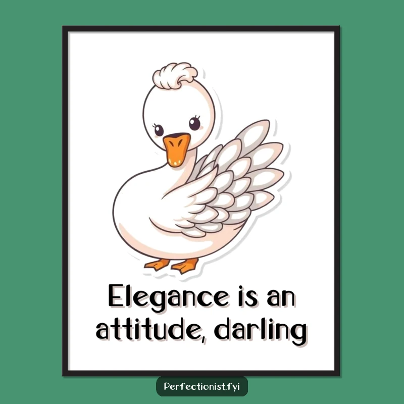 Funny Free Printable Wall Art: Swan's Feather Pattern, Elegant Decor!