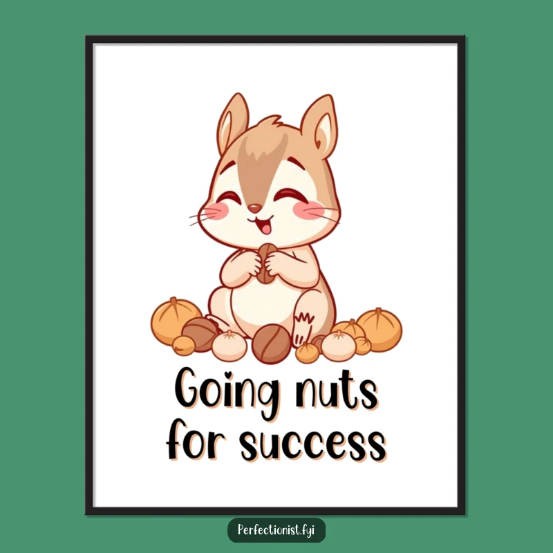 Free Printable Squirrel Art: Nut Sorter Funny Wall Decor Download