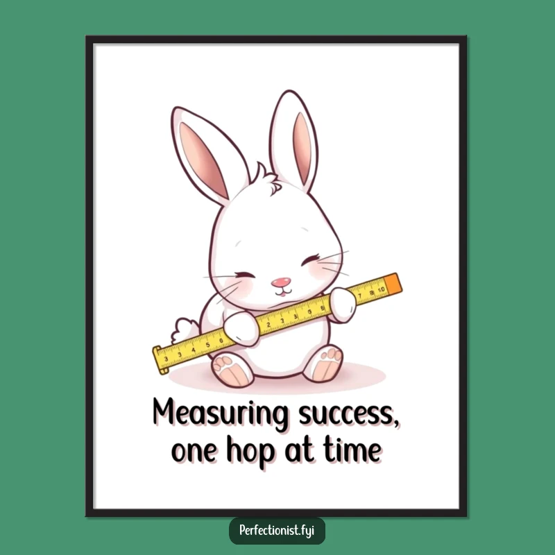 Funny Rabbit Measuring Free Printable Wall Art - Downloadable Decor