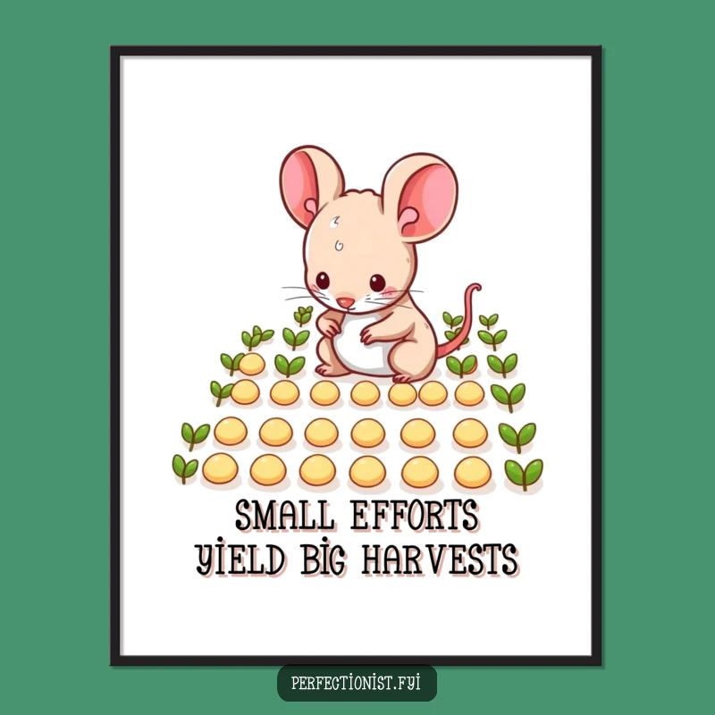 Free Printable Mouse Wall Art: Seed Arranger Downloadable Decor Gift!