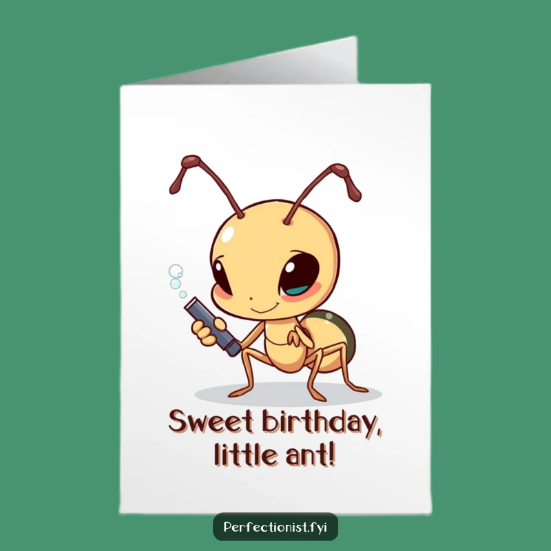 Free Printable Ant Birthday Card: Sugar Polisher Funny Card Download