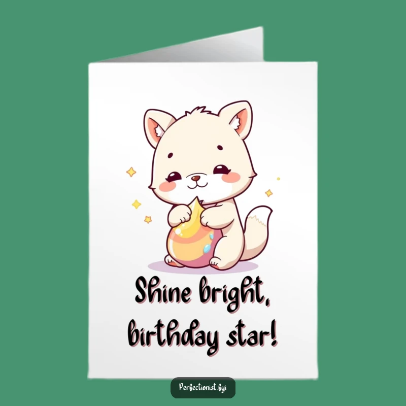 Free Printable Birthday Card: Polished Animal's Funny Wish, DIY Downloadable Sparkle