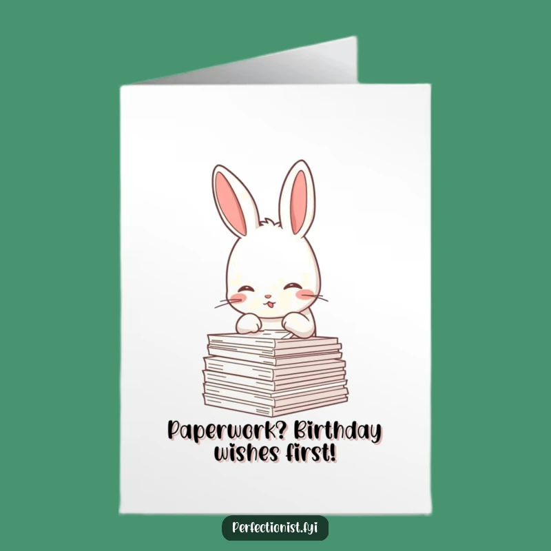 Free Printable Funny Rabbit Birthday Card - Organize Your Laughs