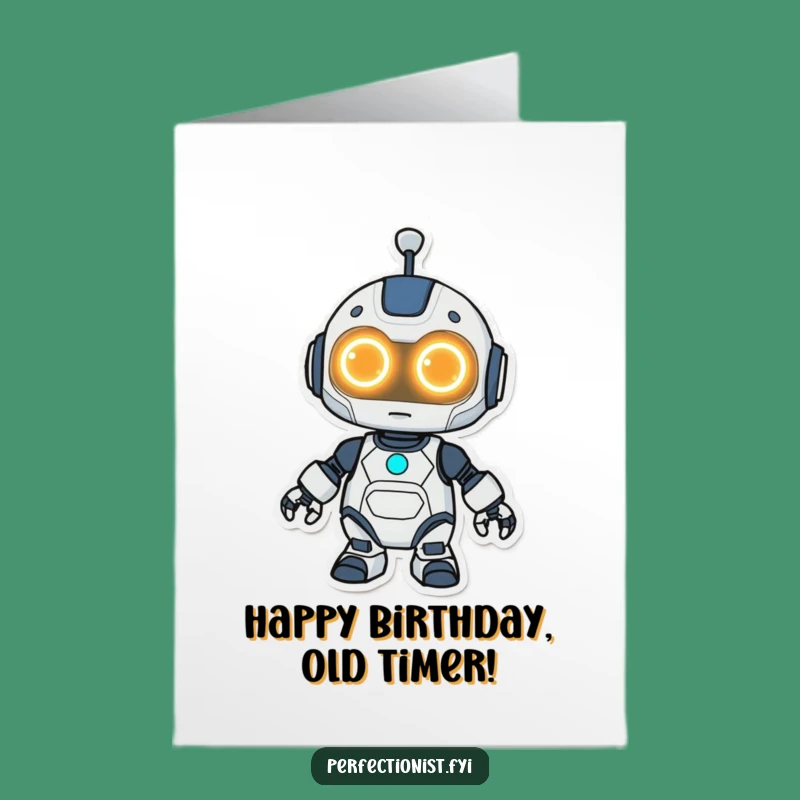 Free Printable Birthday Card: Sparkling Clean Wishes from a Kawaii Robot!