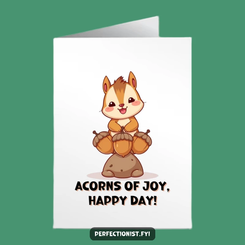 Joyful Free Printable Chipmunk Birthday Card: Funny Downloadable Gift for Acorn Lovers