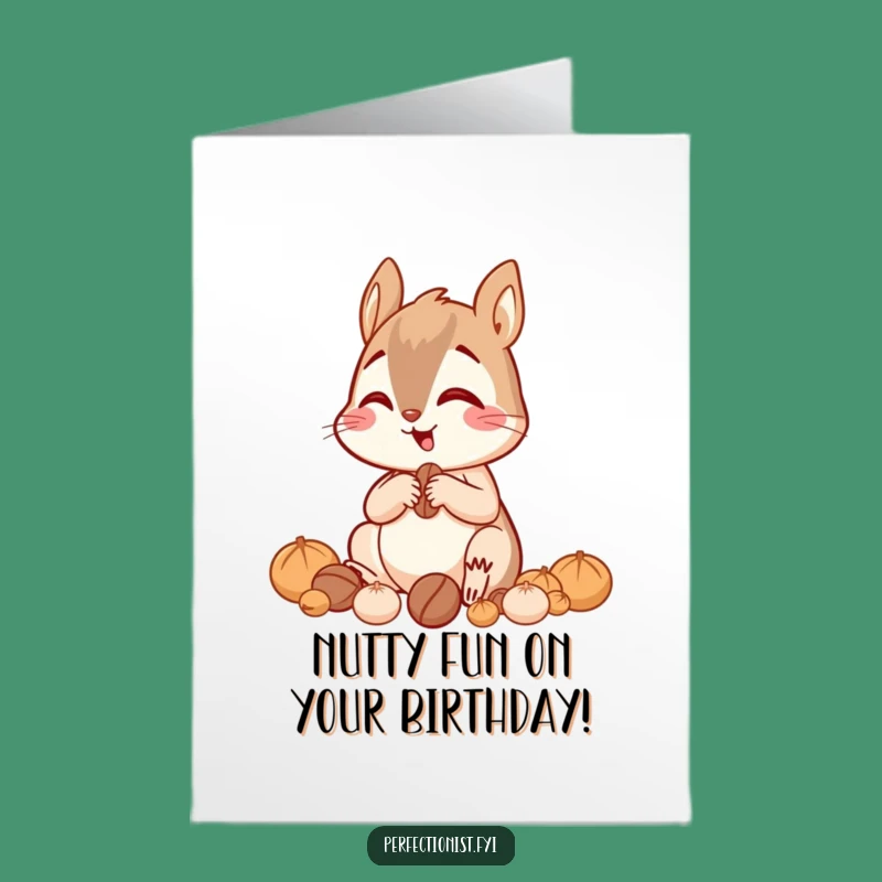 Free Printable Squirrel Birthday Card: Nut Sorter Funny Card Download