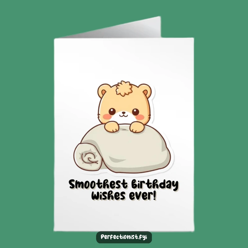 Free Printable Card: Cozy Blanket Animal for a Perfectly Funny Birthday Surprise