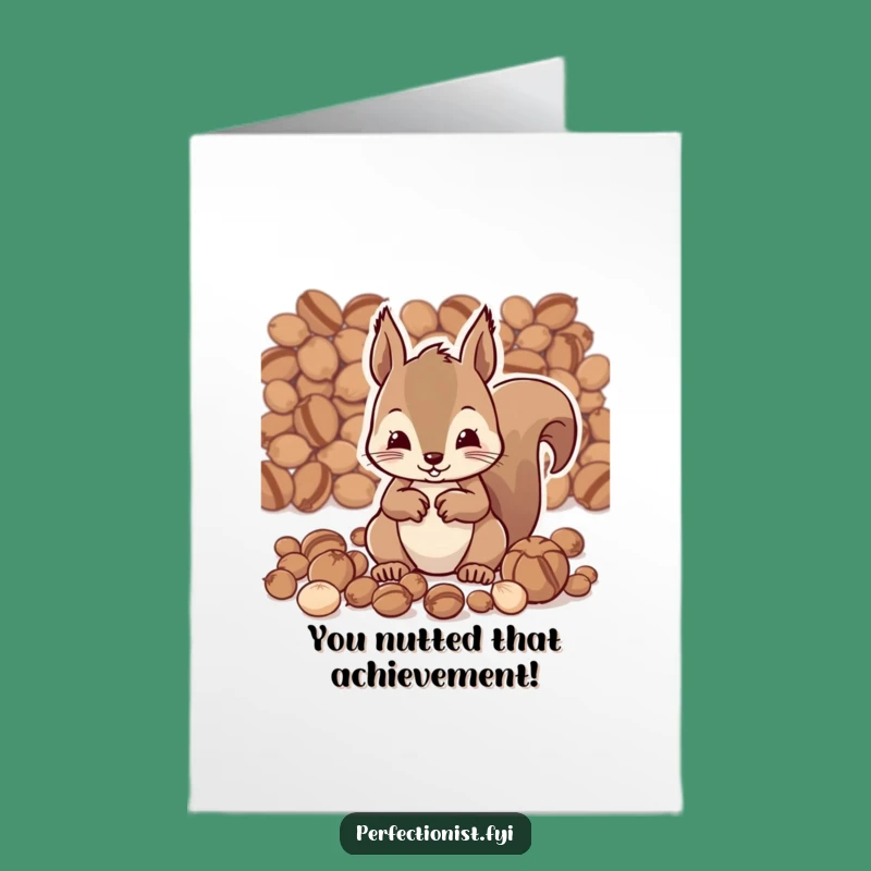 Free Printable Congrats Card: Funny Squirrel's Nutty Success, Hilarious DIY Downloadable