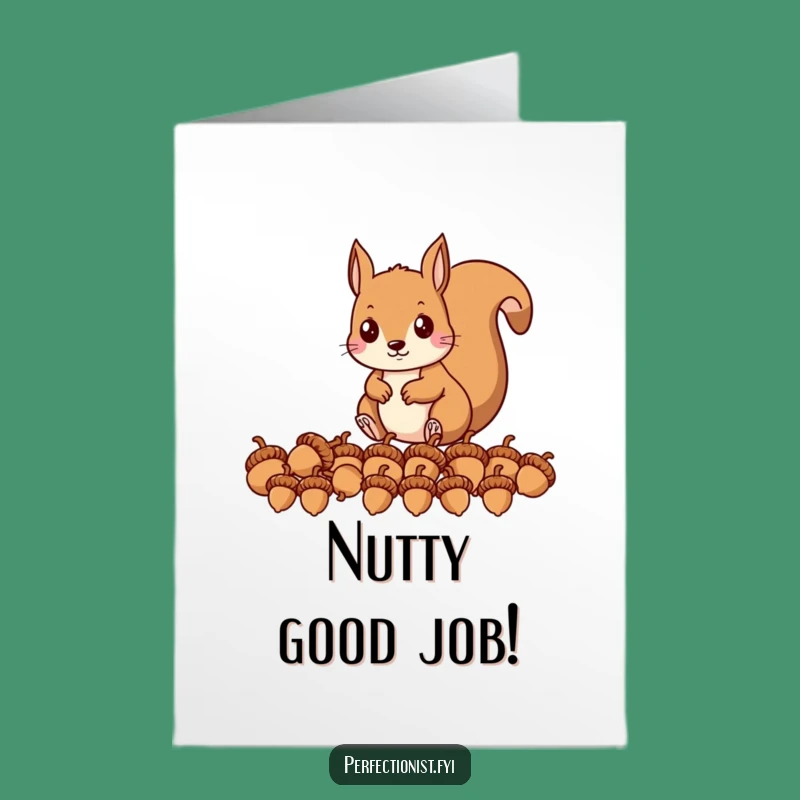 Free Printable Congrats Card: Humorous Squirrel's Organized Success - Unique Downloadable Gift!