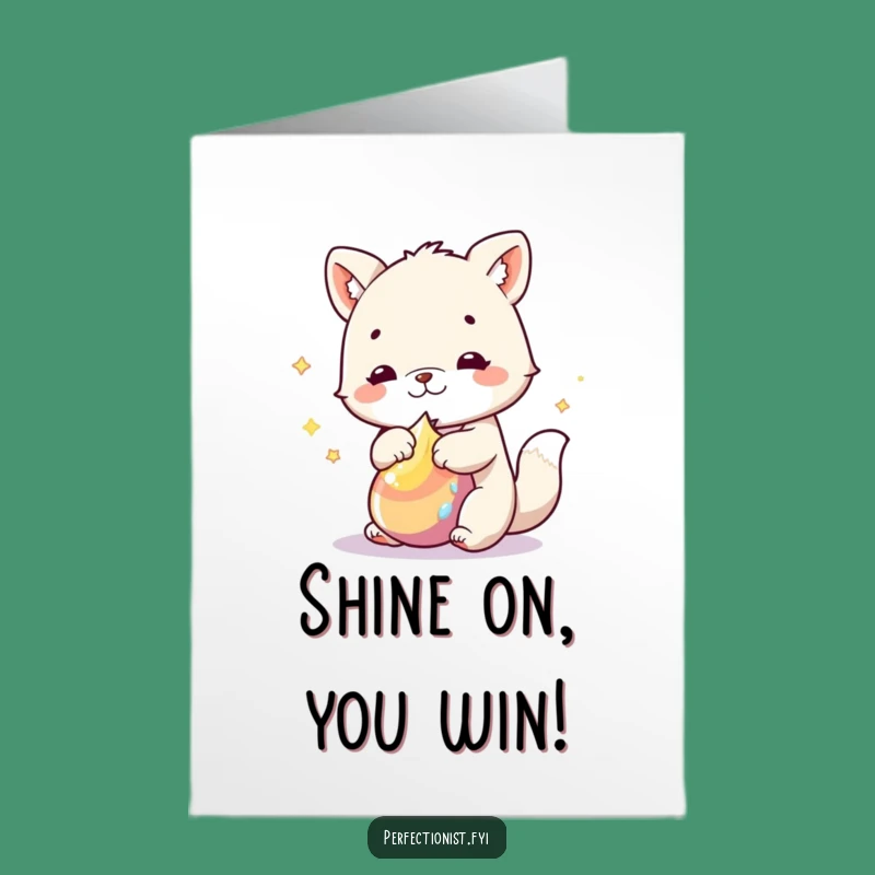 Free Printable Congrats Card: Polished Animal's Success, DIY Downloadable Shine