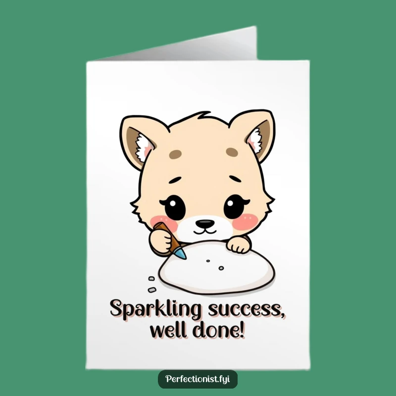 Free Printable Congrats Card: Tidy Animal's Effort - Meticulous Downloadable Cheer