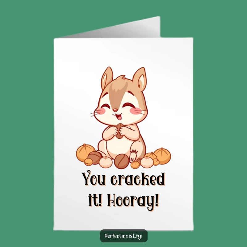 Free Printable Squirrel Congrats Card: Nut Sorter Funny Congratulations Download