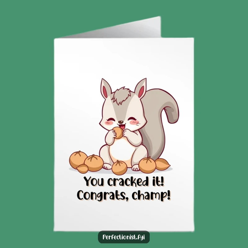 Nutty Congratulations Free Printable Card - Funny Squirrel Downloadable Gift