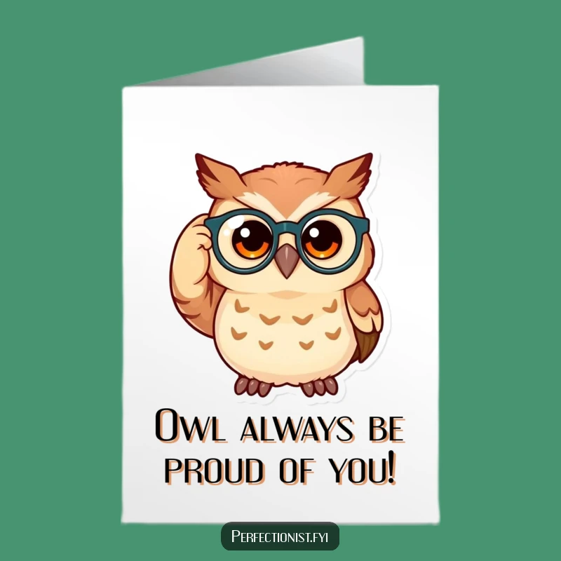 Free Printable Congrats Card: Owl's Insight, Funny Downloadable Gift for Success