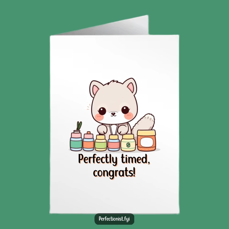 Free Printable Congrats Card: Precise Animal Celebrating Success, DIY Downloadable Joy