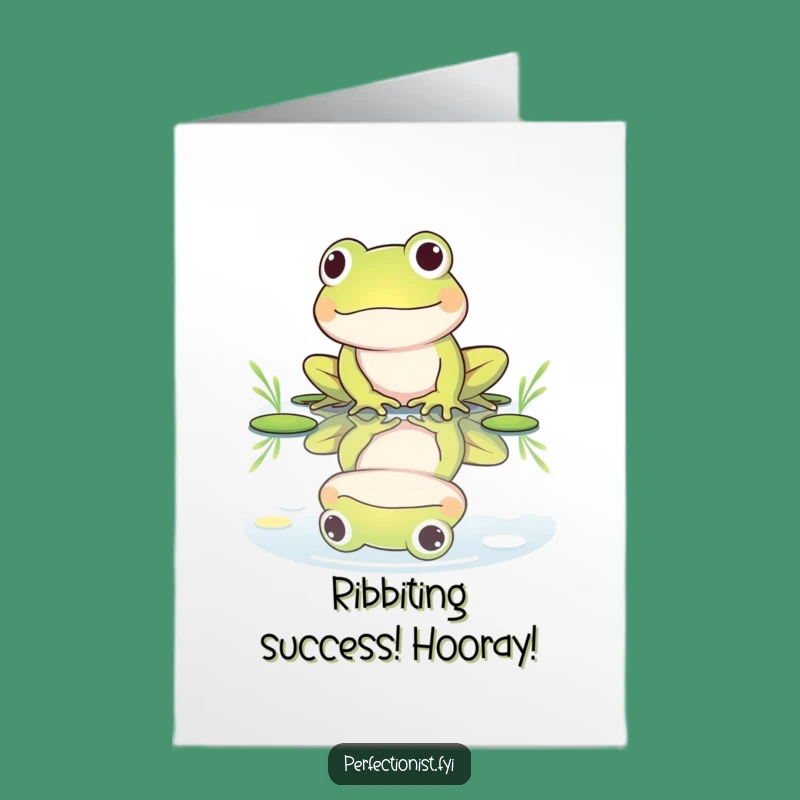 Wise Free Printable Frog Congrats Card: Downloadable DIY for Reflective Success