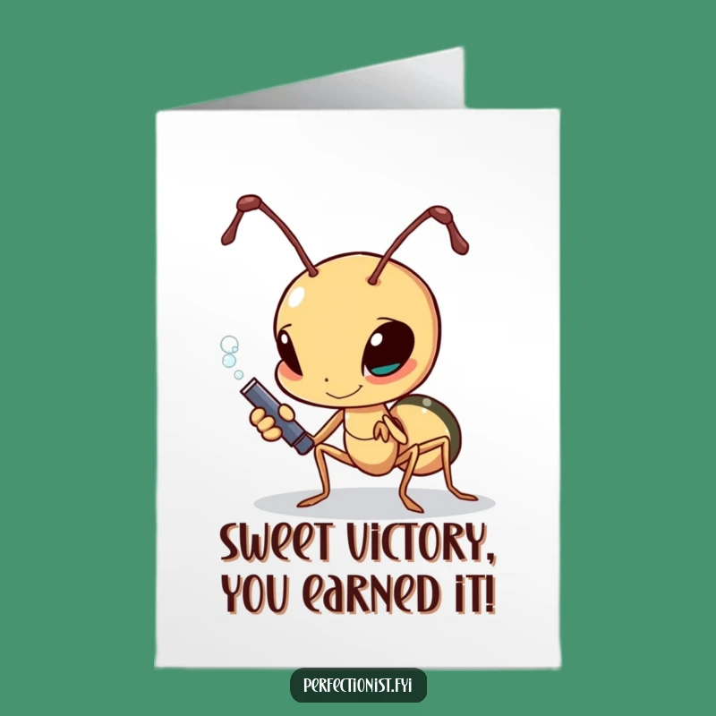 Free Printable Ant Congrats Card: Sugar Polisher Funny Congratulations Download