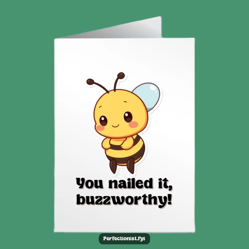 Free Printable Bee Congrats Card - Funny Nectar Alignment Achievement Downloadable Gift
