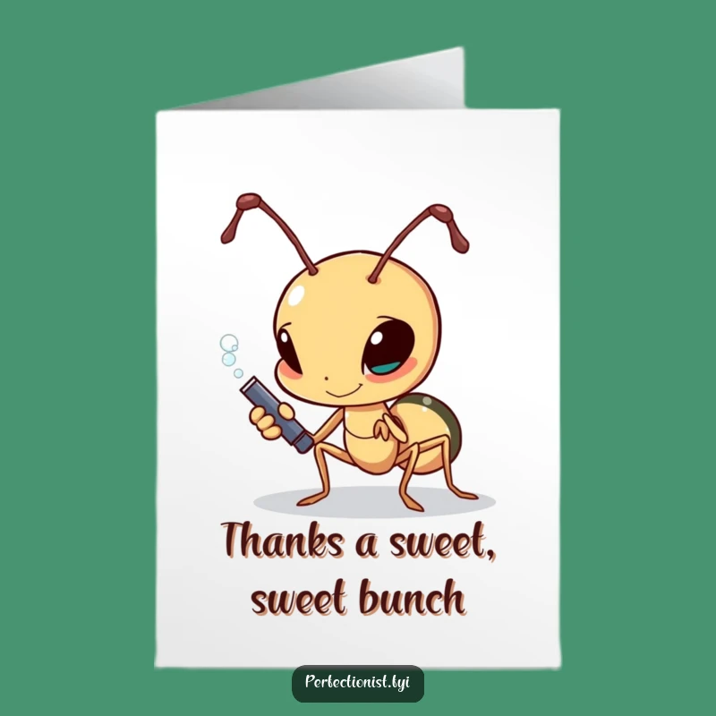 Free Printable Ant Thank You Card: Sugar Polisher Funny Appreciation Download