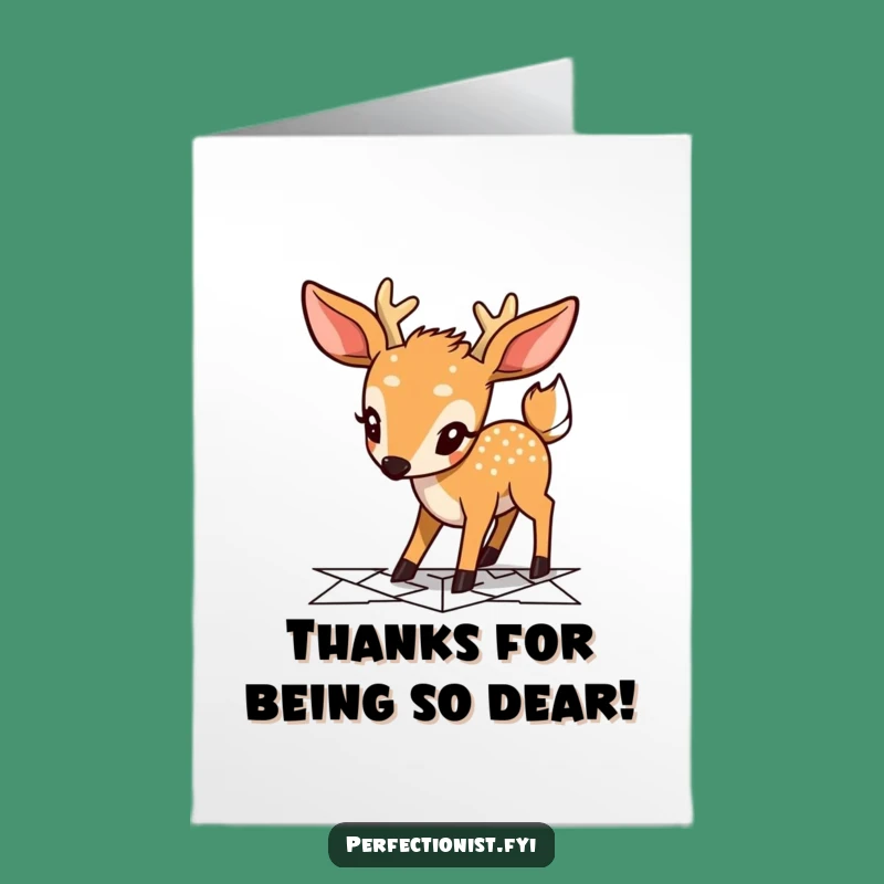 Free Printable Deer Planning Thank You Card - Funny Downloadable Gift for Detail-Oriented