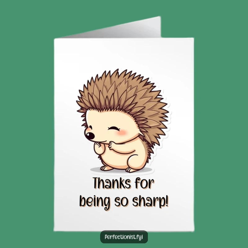 Free Printable Hedgehog Thank You Card: Prickly Pal Downloadable Gift!