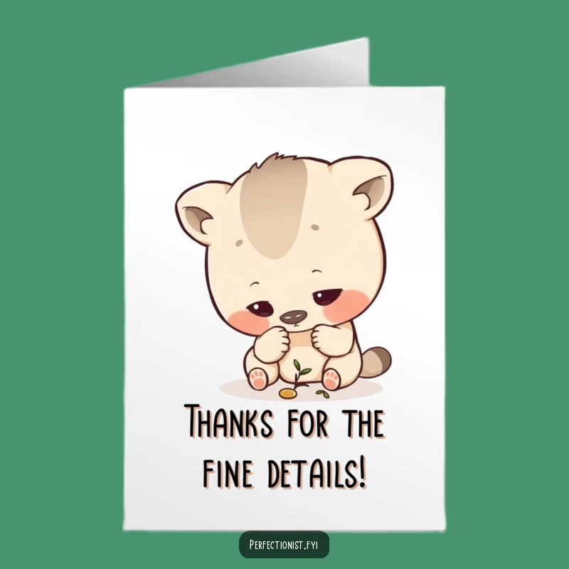 Free Printable Thank You Card: Detail Animal - Funny Downloadable Gift