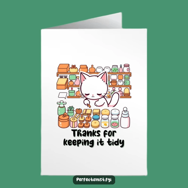 Free Printable Thank You Card: Neat Cat Arrangement - Gratitude Downloadable Humor