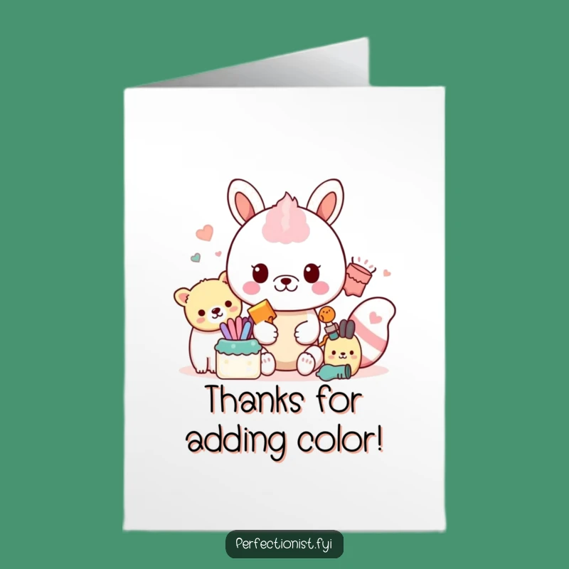 Free Printable Thank You Card: Organized Animal - Funny Downloadable Gift