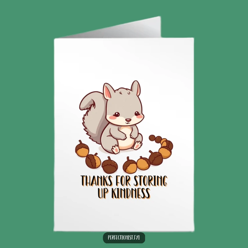 Free Printable Thank You Card: Squirrel's Precise Gratitude