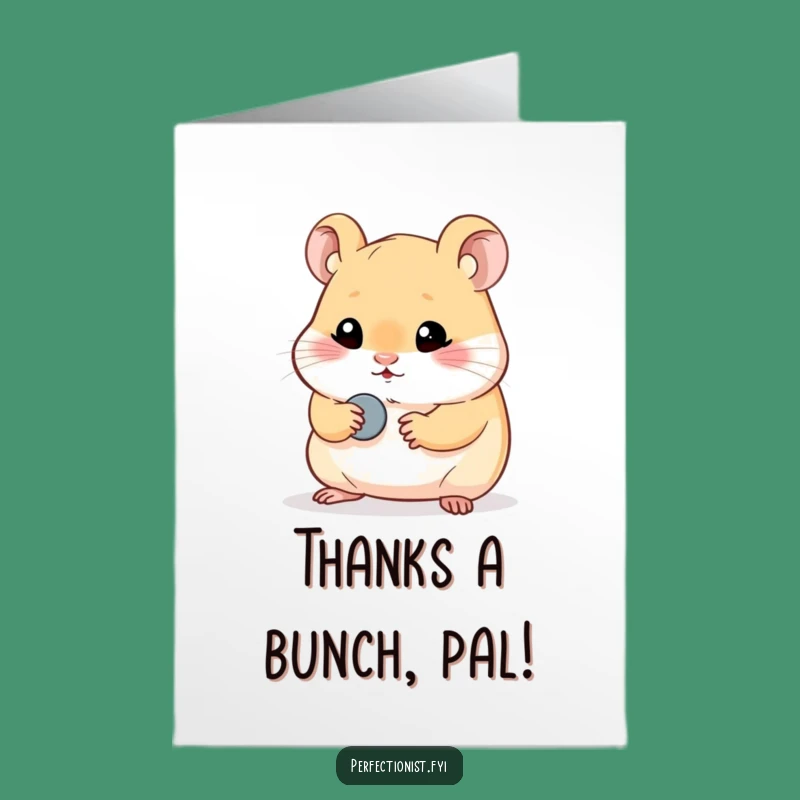 Free Printable Thank You Hamster Card: Polished Gratitude, Shining Bright, Funny Gift