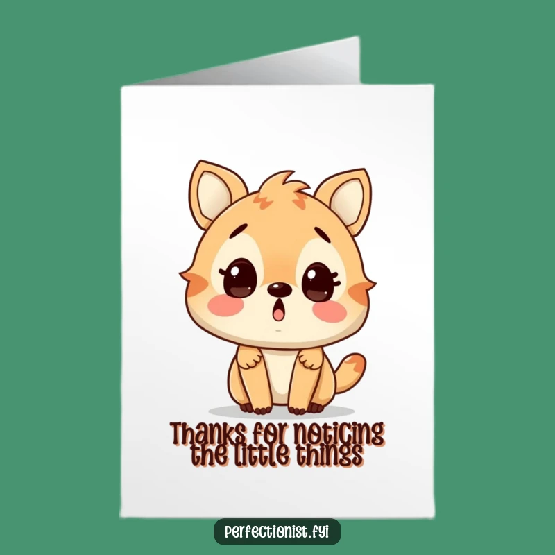 Free Printable Thank You Card: Surprised Animal, Minor Flaw, Funny