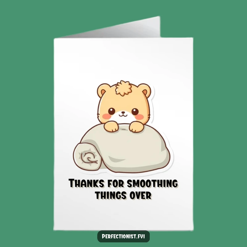 Thank You Free Printable Card: Cozy Blanket Animal for a Perfectly Neat Thank You
