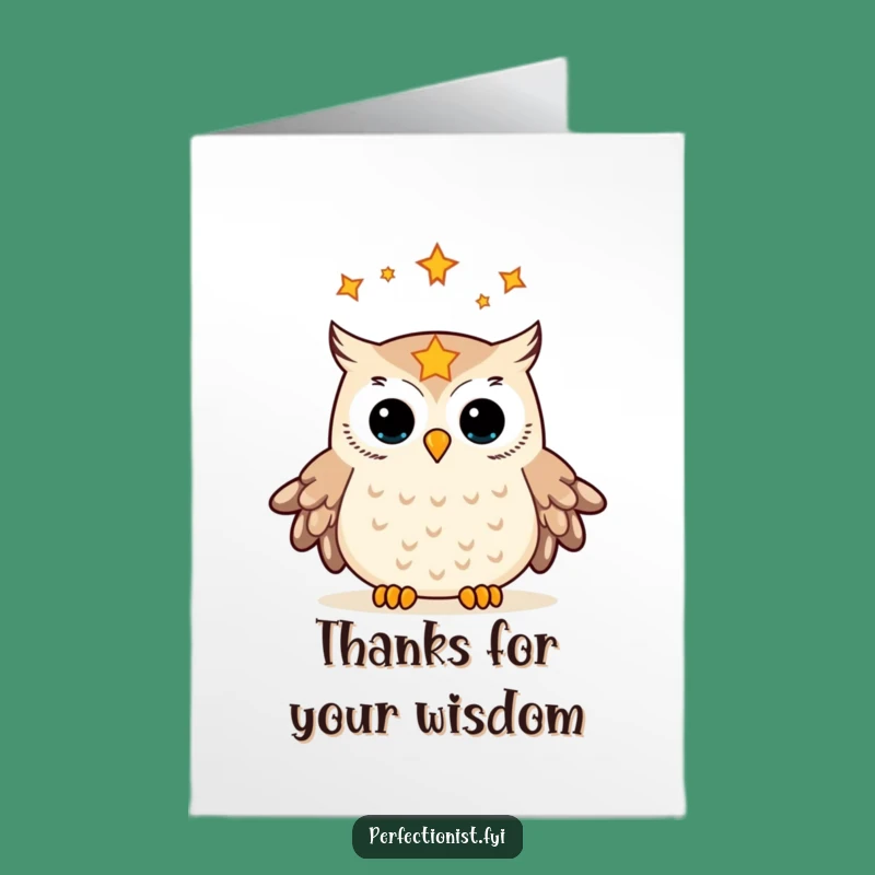 Free Printable Thank You Card: Owl Star Order Funny Downloadable Gift