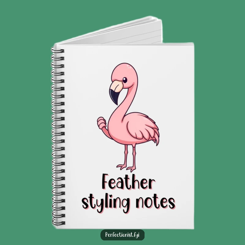 Funny Flamingo Notebook, Feather Focus Journal, Hilarious Gift for Students