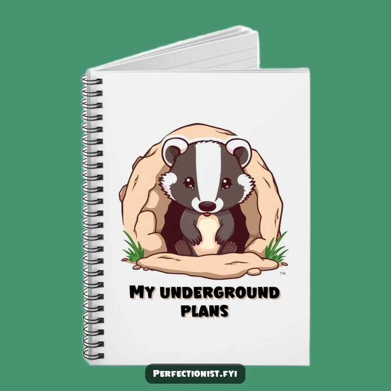 Funny Badger Notebook: For Diligent Minds Who Love Burrow Perfection