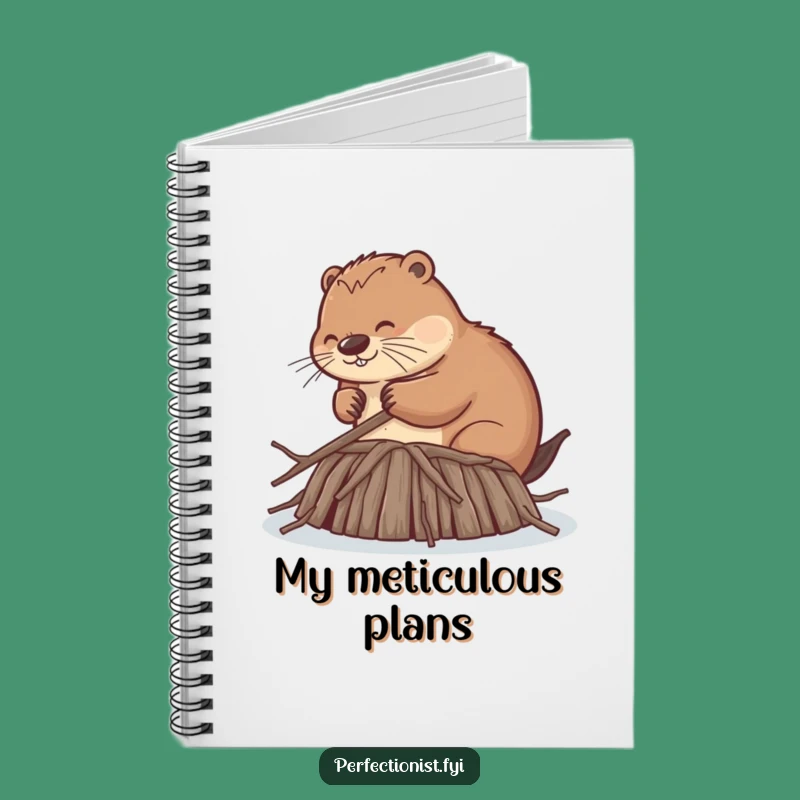Funny Beaver Notebook: Jot Down Ideas with the Diligent Dam Builder - A Structured Funny Gift