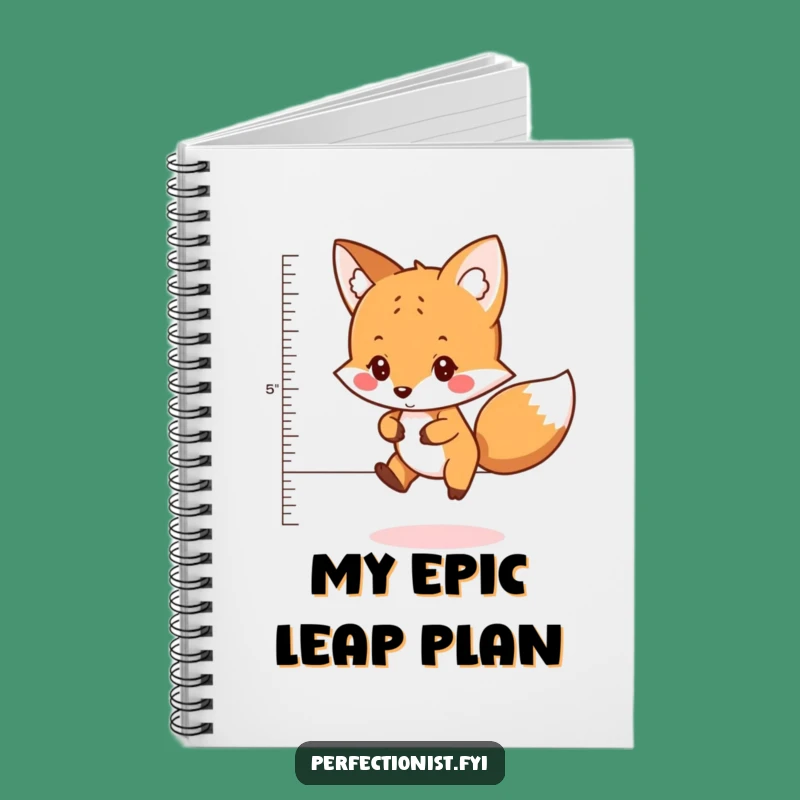 Funny Fox Notebook: Careful Jumper's Plans, Your Strategic Funny Gift!